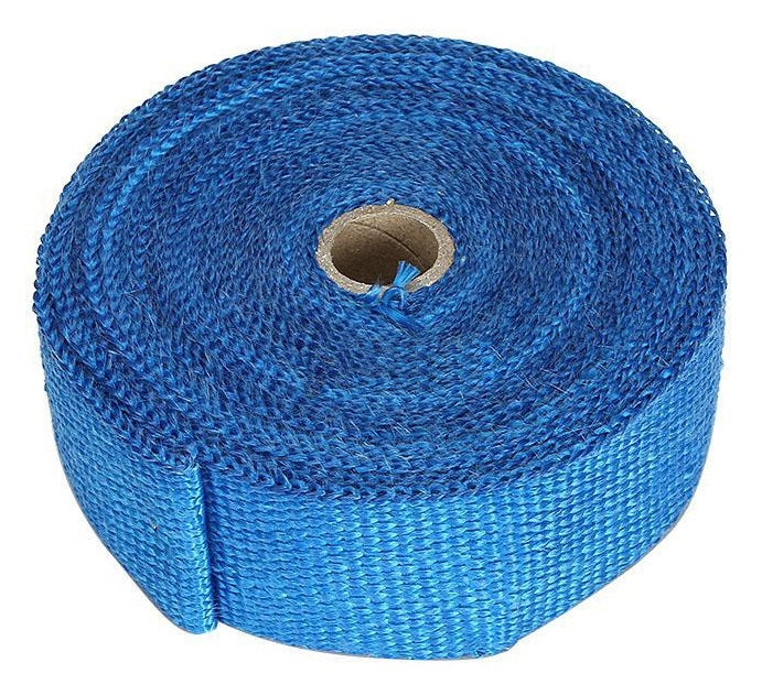 Torque Solution Fiberglass Exhaust Wrap (Blue): Universal 2" x 50'