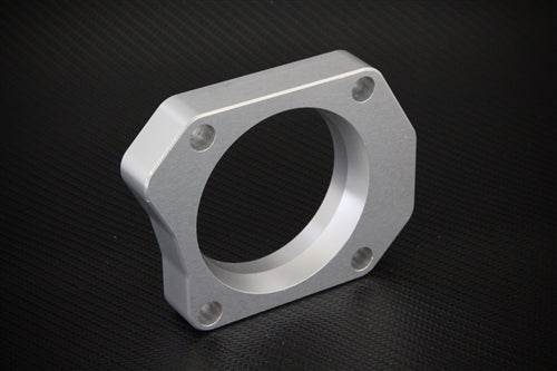 Torque Solution Throttle Body Spacer (Silver): Honda Civic Si 2006-2011 72mm Tapered