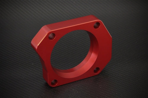 Torque Solution Throttle Body Spacer (Red): Honda Civic Si 2006-2011 72mm Tapered