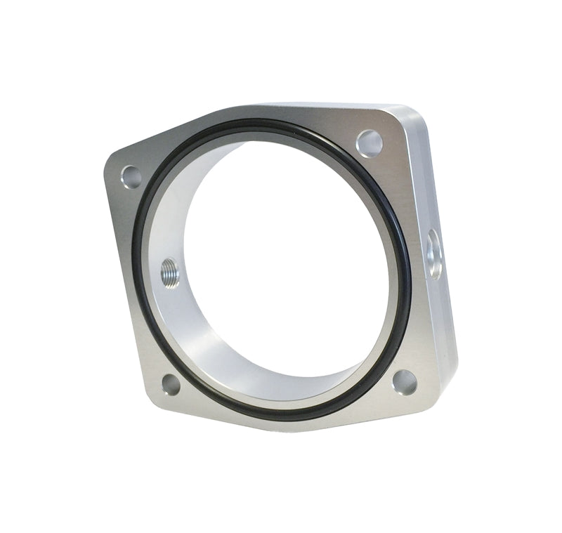 Torque Solution Throttle Body Spacer (Silver): Fits Nissan / Infiniti VQ35DE Engine