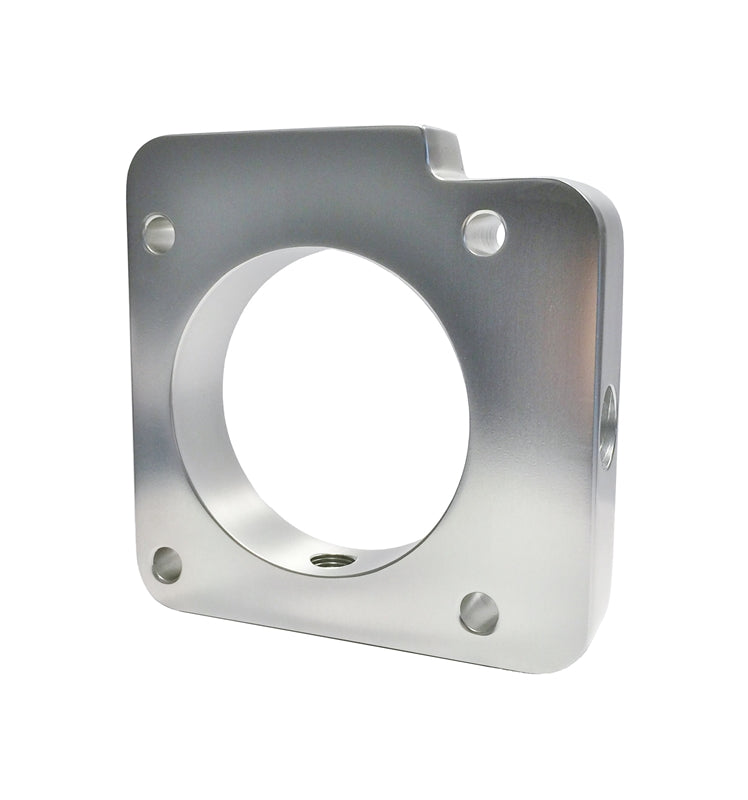 Torque Solution Throttle Body Spacer (Silver): Subaru WRX 2006-2014 / STI 2004-2015