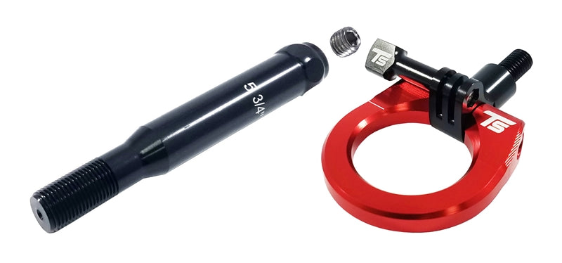 Torque Solution Billet Front Tow Hook W/ Go Pro Mount (Red): Subaru WRX / STI 2015+