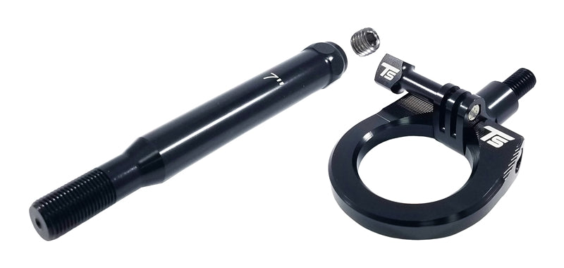 Torque Solution Billet Rear Tow Hook W/ Go Pro Mount (Black): Subaru WRX / STI 2015+