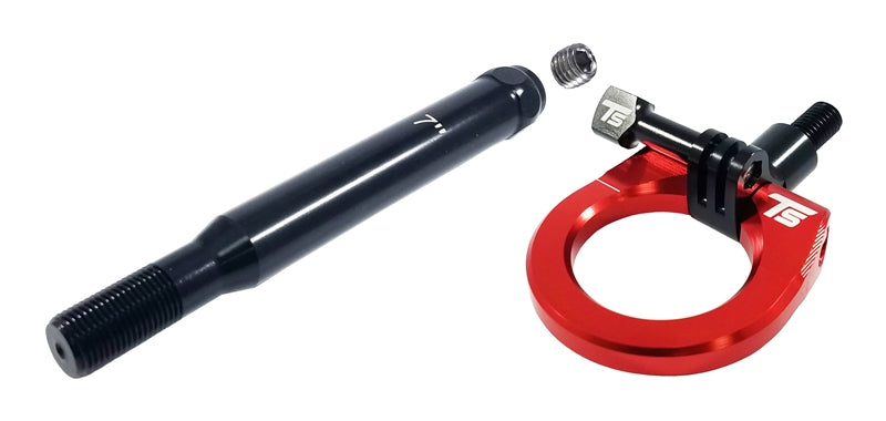 Torque Solution Billet Rear Tow Hook W/ Go Pro Mount (Red): Subaru WRX / STI 2015+